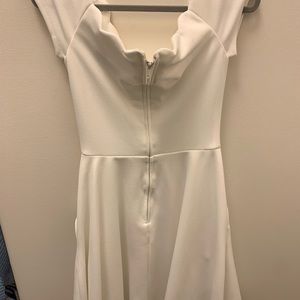 white scalloped dress